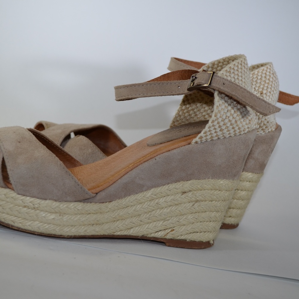 * PINAZ Open Toe Espadrille Wedges